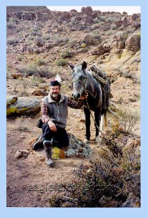 Alan Gates with Mongolian horse