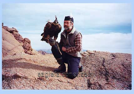 Alan Gates with Mongolian berkut
