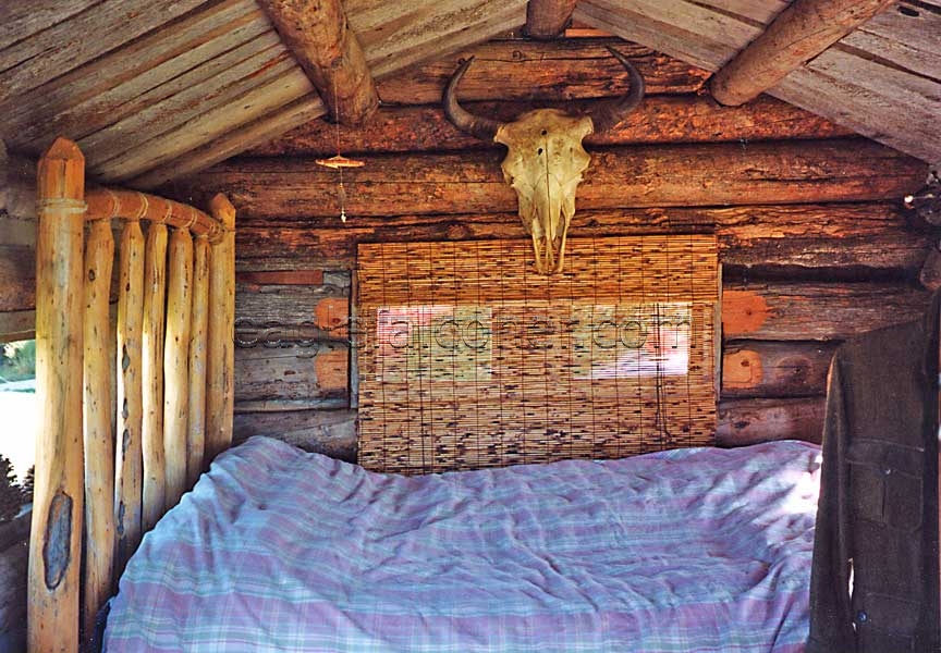 Cabin bedroom in the USA